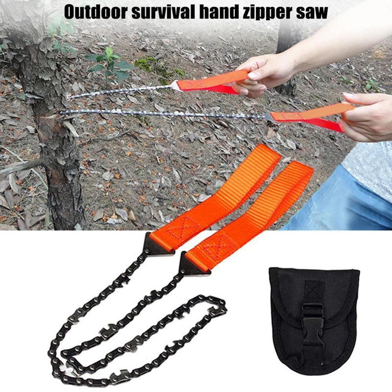 SurvivalPro Pocket Survival Chainsaw – Bi-Directional Manual Saw for Camping & Emergency