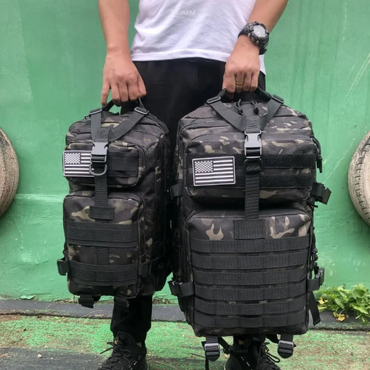 1000D Nylon Tactical Backpack – Waterproof MOLLE Rucksack for Trekking, Hunting & Camping (25L / 50L)