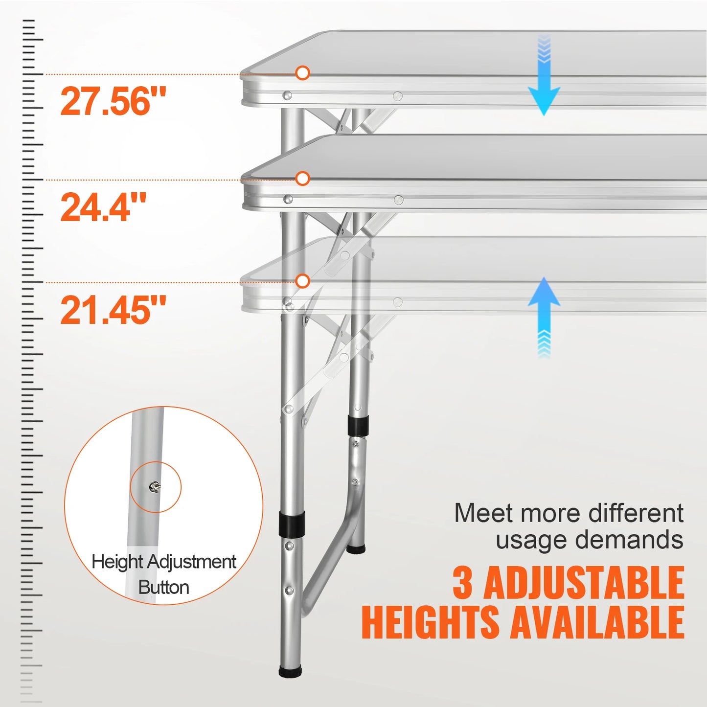 SurvivalPro Folding Camping Table — Lightweight Outdoor Picnic Table