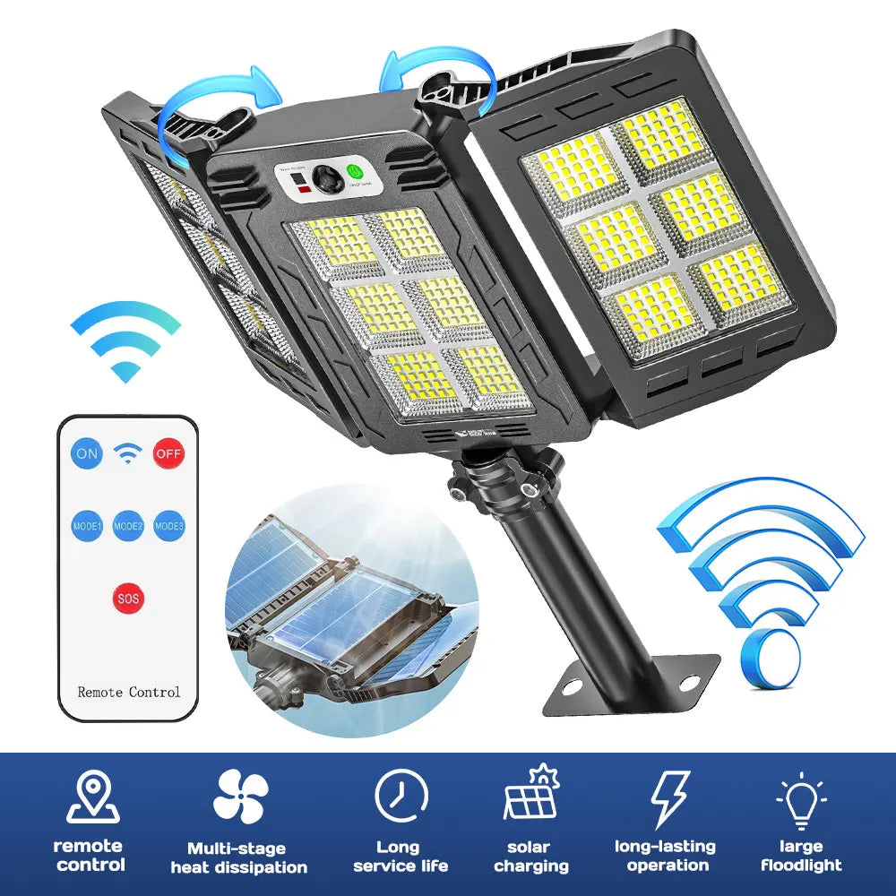 Solar LED Security Light – Waterproof Outdoor Wall Lamp with Motion Sensor & 3 Light Modes for Garden, Yard & Camping