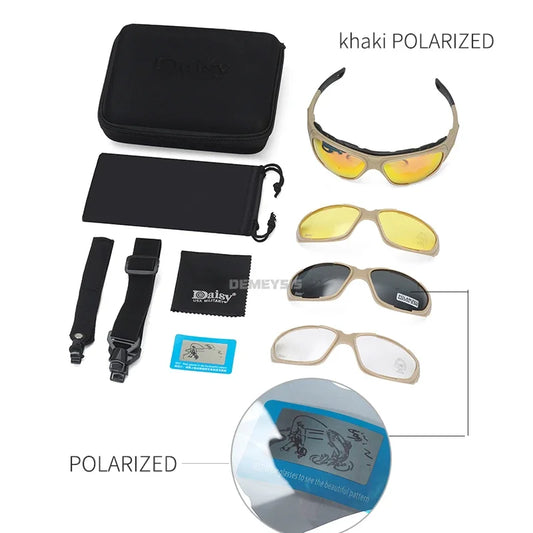 Tactical Polarized Sunglasses – UV Protection Safety Eyewear for Hunting, Biking, Cycling, Hiking & Motorcycle