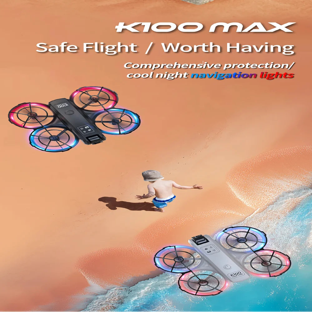 K100 MAX Mini GPS Drone – 4K HD Real-Time Video Screen Control Obstacle Avoidance Aerial Photography RC Quadcopter