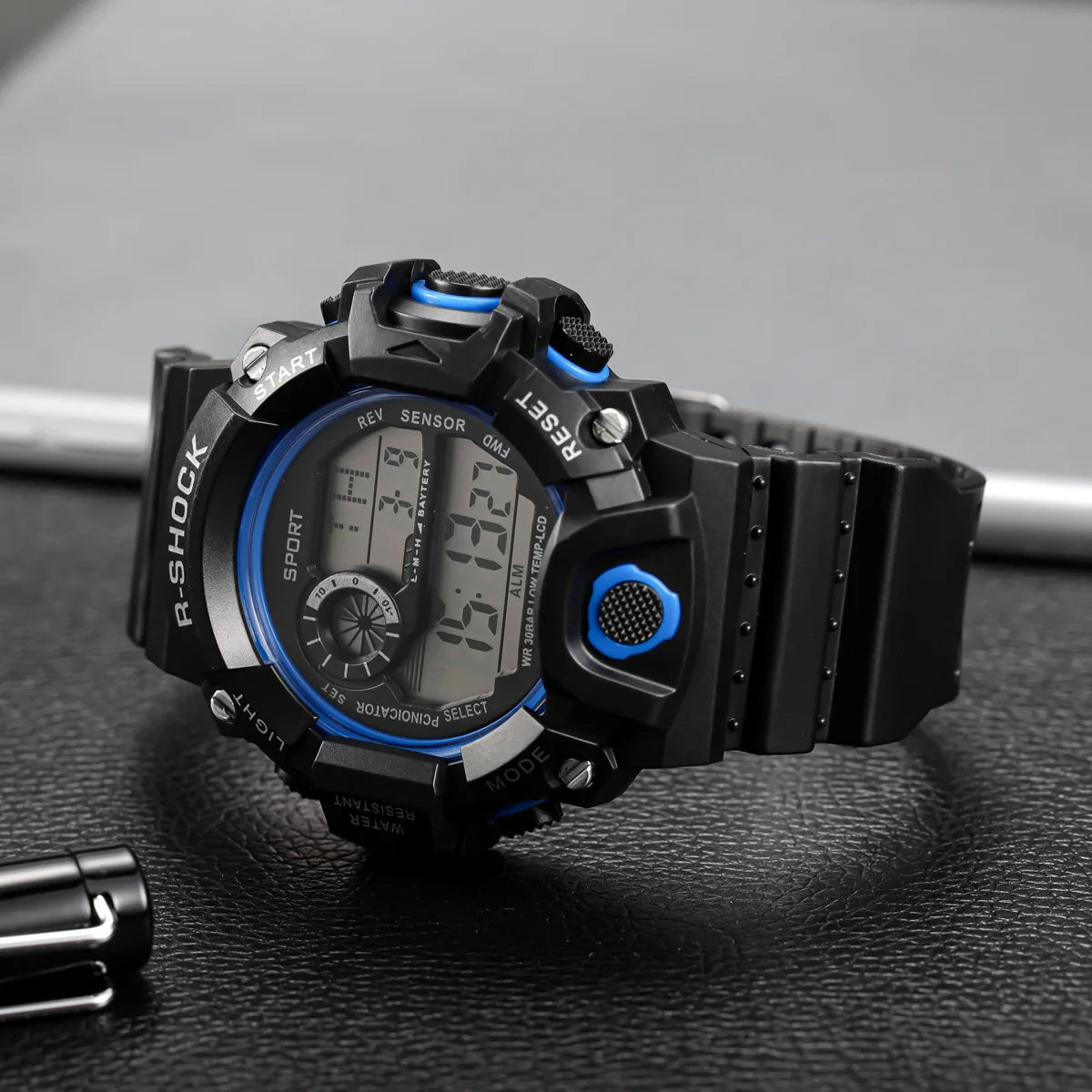 Men's Military Sports Watch – Large Dial Multifunctional Waterproof Luminous Alarm Digital Wristwatch for Men & Kids