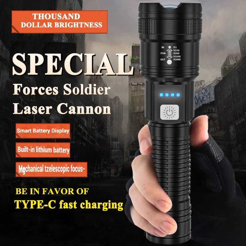 TacticalBeam 2000LM Flashlight — Zoom Tactical Torch