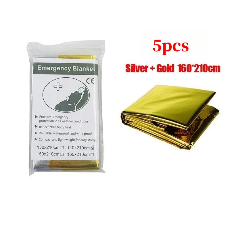 Poncho Térmico de Emergencia WeatherShield — Cortavientos y Reutilizable