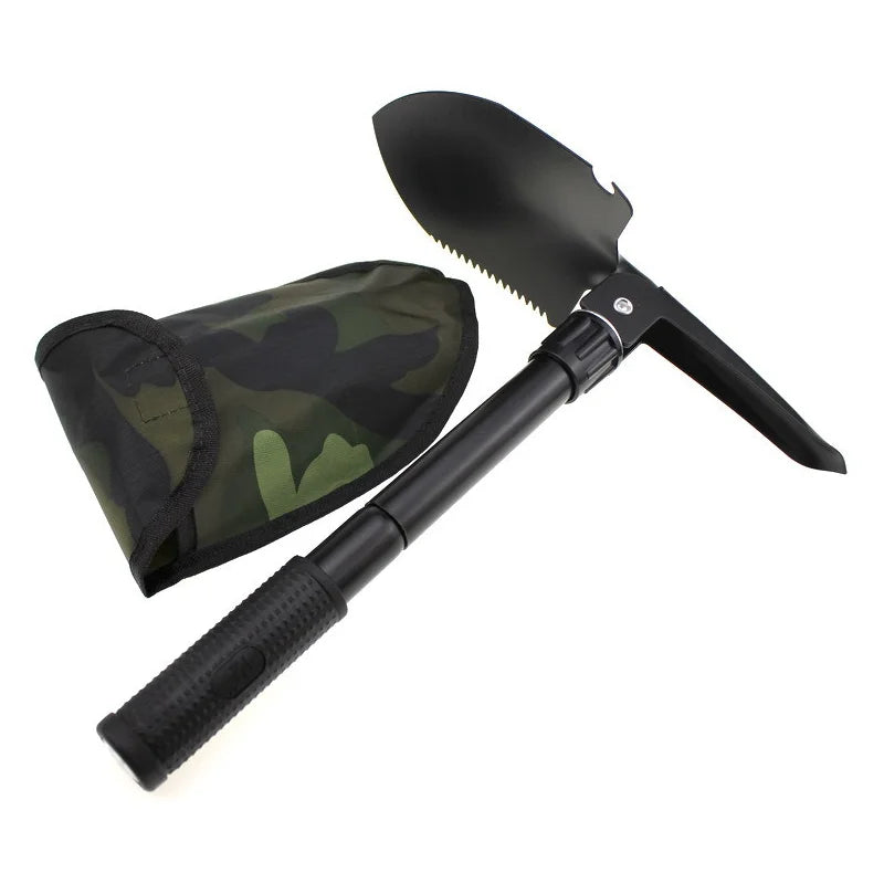 Foldable Camping Shovel – Portable Carbon Steel Entrenching Tool for Hiking, Survival & Outdoor Use