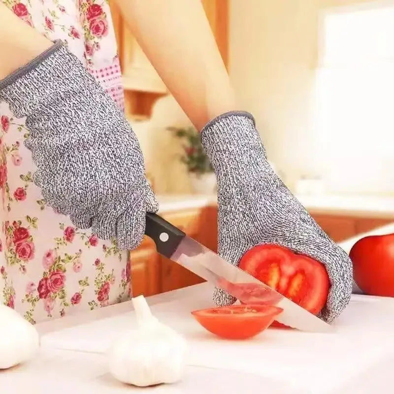 Level 5 HPPE Anti-Cut Gloves – CE Certified Cut-Resistant Knitted Gloves for Kitchen, Garden & Industrial Use