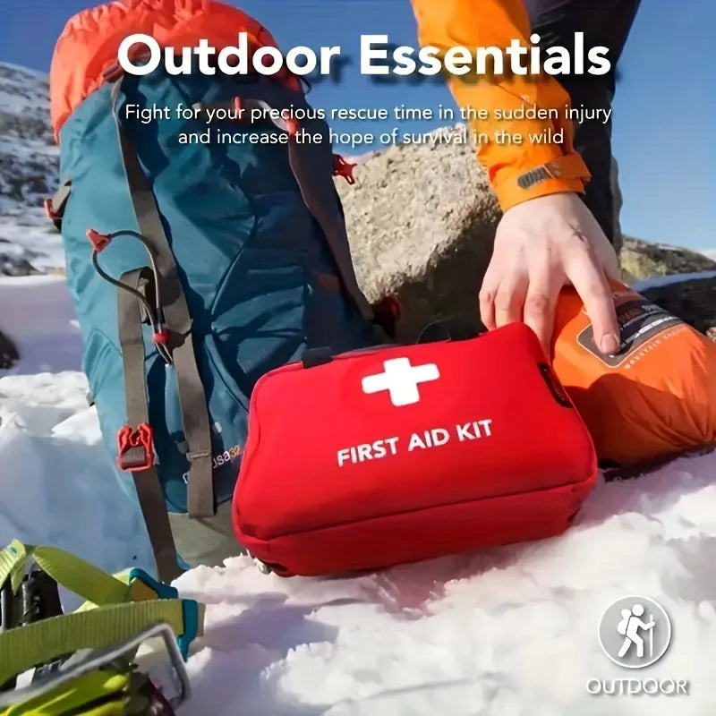 260-Piece Deluxe First Aid Kit – Essential Emergency Supplies for Home, Outdoor Adventure & Camping Safety