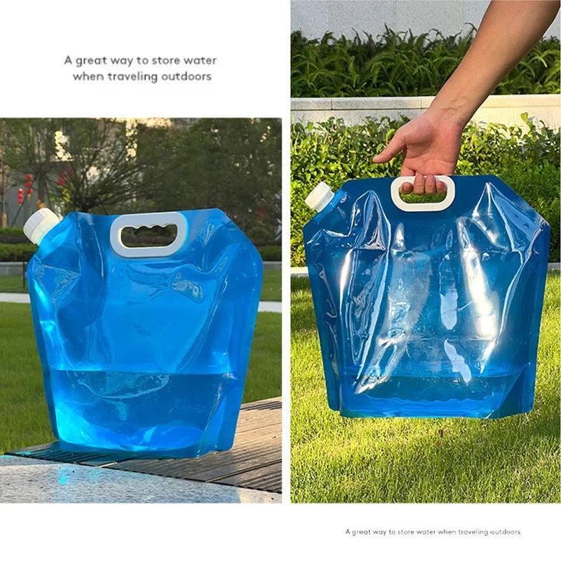 Portable Folding Water Bag – Collapsible Camping Water Pouch (5L / 10L)