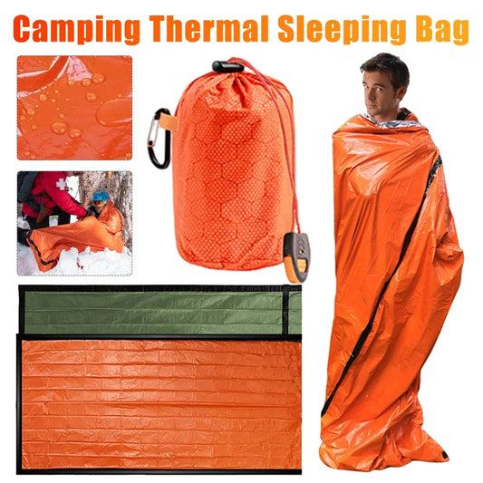 Emergency Survival Blanket & Sleeping Bag – Waterproof Thermal Mylar Bivy Sack for Camping & Emergency Prep