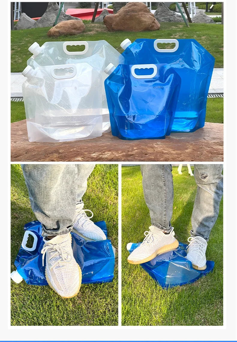 Portable Folding Water Bag – Collapsible Camping Water Pouch (5L / 10L)