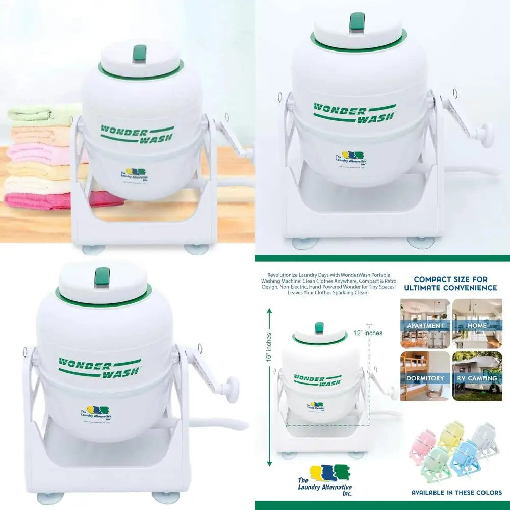Portable Hand-Crank Mini Clothes Washer — Compact, No Electricity Needed