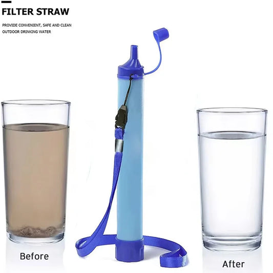 Survival Water Filter Straw – Portable Purifier Removes 99.99% of Bacteria for Camping, Hiking & Emergency Prep