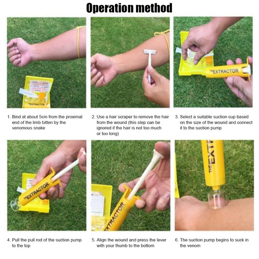 Emergency Venom Extractor Vacuum Kit – Snake, Bee & Wasp Bite Poison Removal Pump