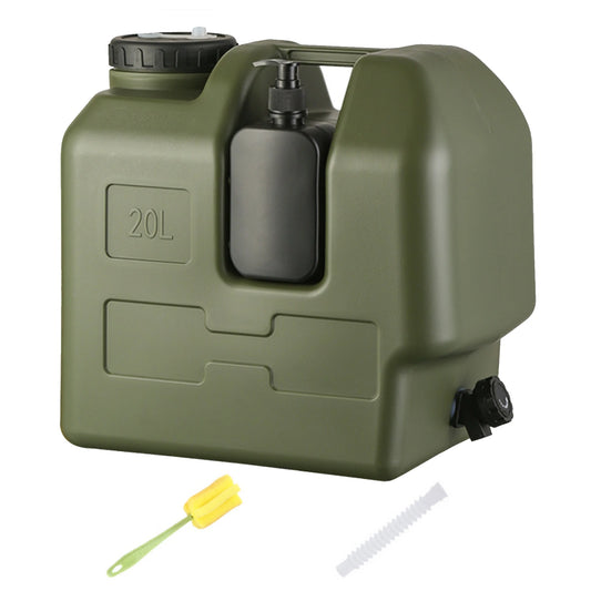 BPA-Free 15/20L Camping Water Container – Wide Mouth with Soap Dispenser & Spigot