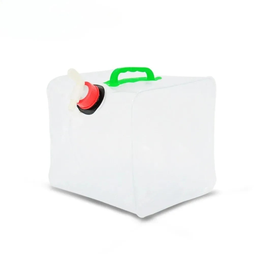10L/20L Folding Water Bag - Collapsible Container w/Leakproof Tap & Carry Handle, Portable Bucket for Camping/Hiking/Emergency