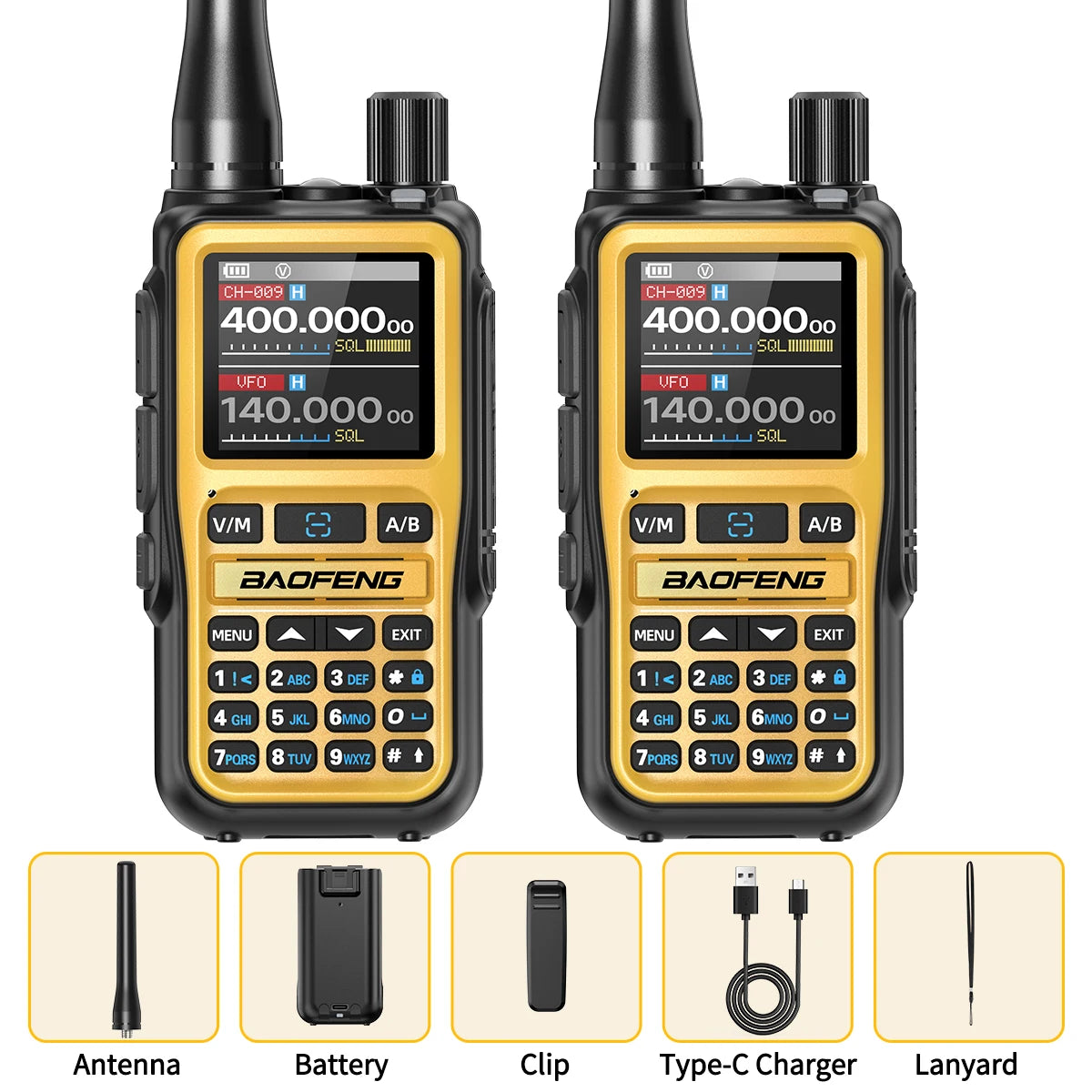 Baofeng UV-5R Mini — Bluetooth, 999CH, Type-C Charging, Long Range Two-Way Radio