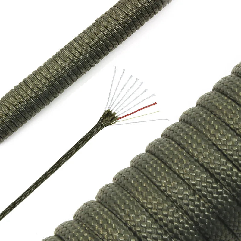 Paracord Militar 650 — Cuerda de Supervivencia Multifuncional de 10 Hilos.