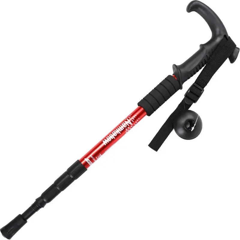 Folding Telescopic Trekking Pole – 4-Section Portable Hiking & Camping Stick