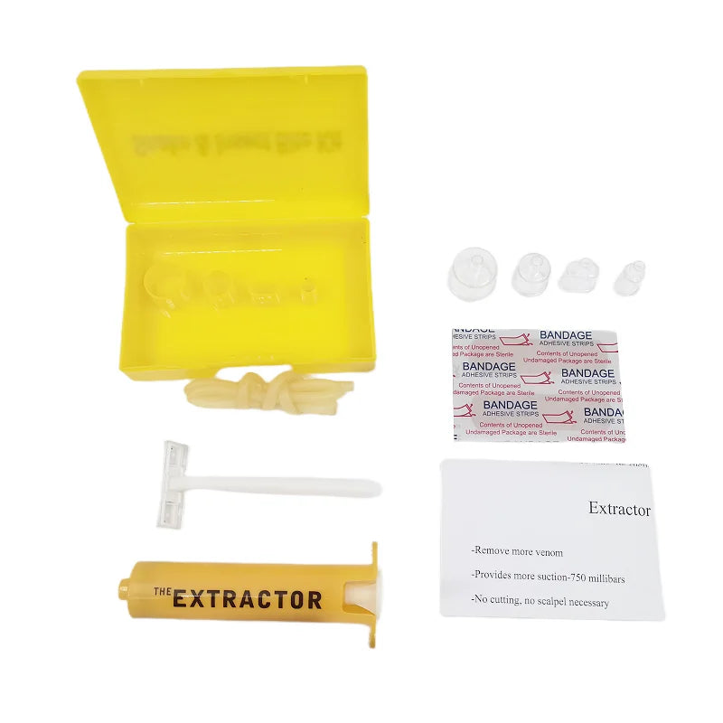Venom & Poison Extractor Vacuum Pump – Emergency Snake Bite, Bee & Wasp Sting Relief Tool for Outdoor Survival