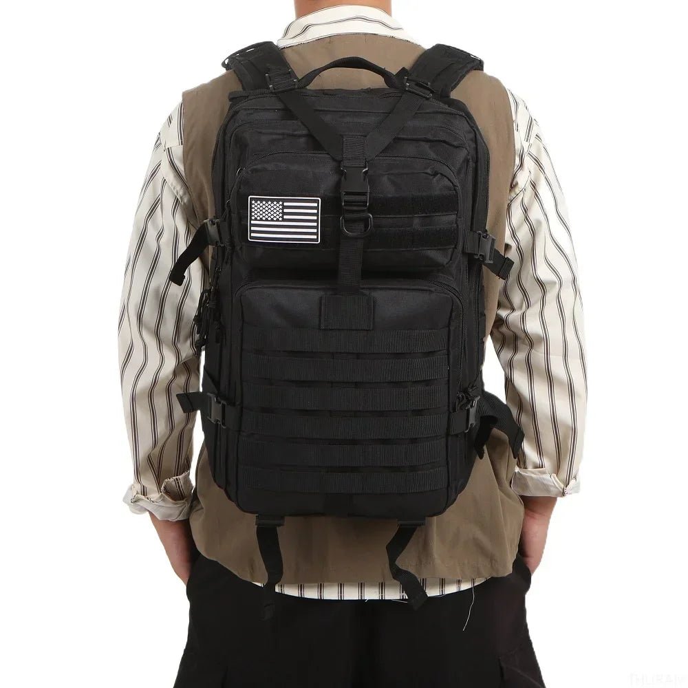 1000D Nylon Tactical Backpack – Waterproof MOLLE Rucksack for Trekking, Hunting & Camping (25L / 50L)