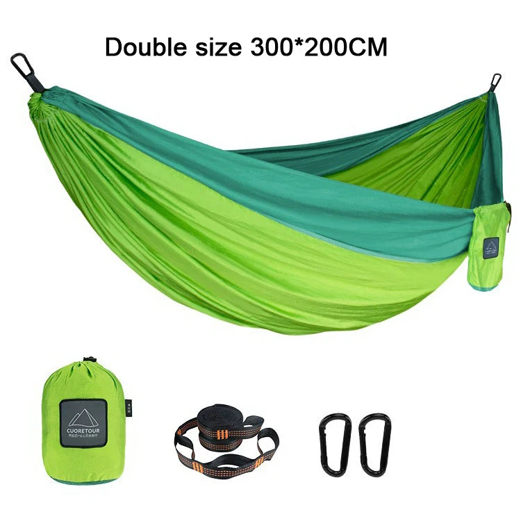 Hamaca de paracaídas GuardianGear — Acampada individual y doble al aire libre