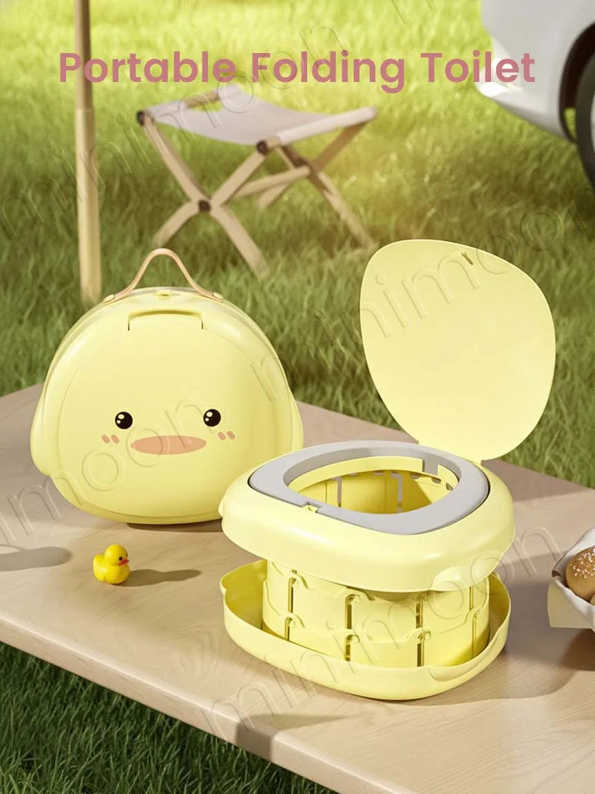 Inodoro portátil plegable para niños – Orinal de viaje compacto para camping, viajes por carretera y aventuras al aire libre