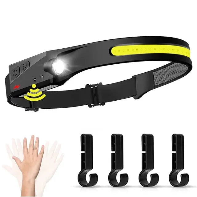 Lampe frontale à LED NightGuard Sensor — Rechargeable 5 modes
