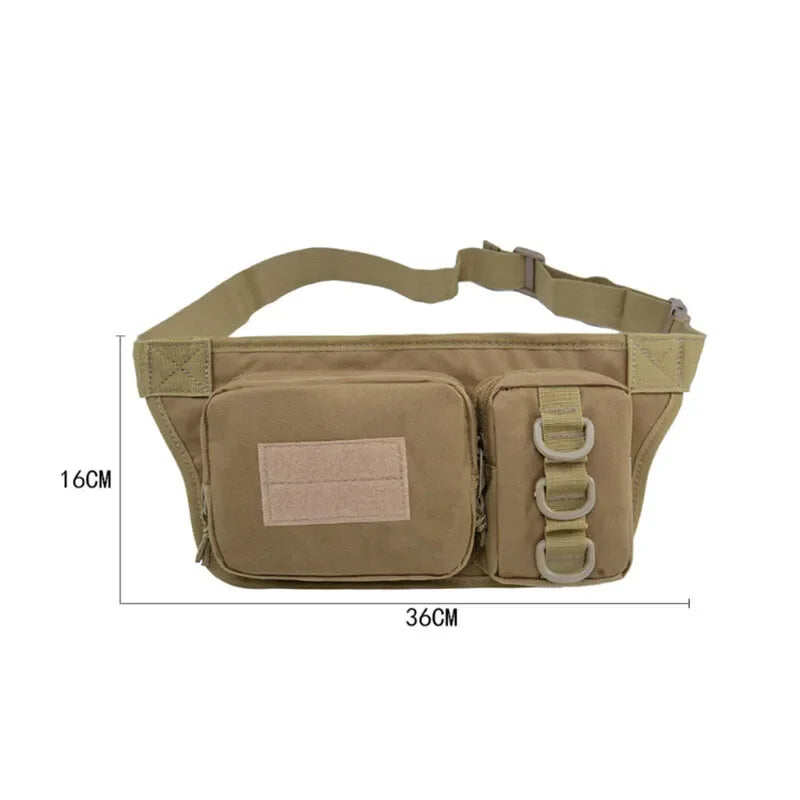 DF Tactical Military Fanny Pack – Nylon Utility Waist Bag for Hiking, Fishing & Outdoor Carry