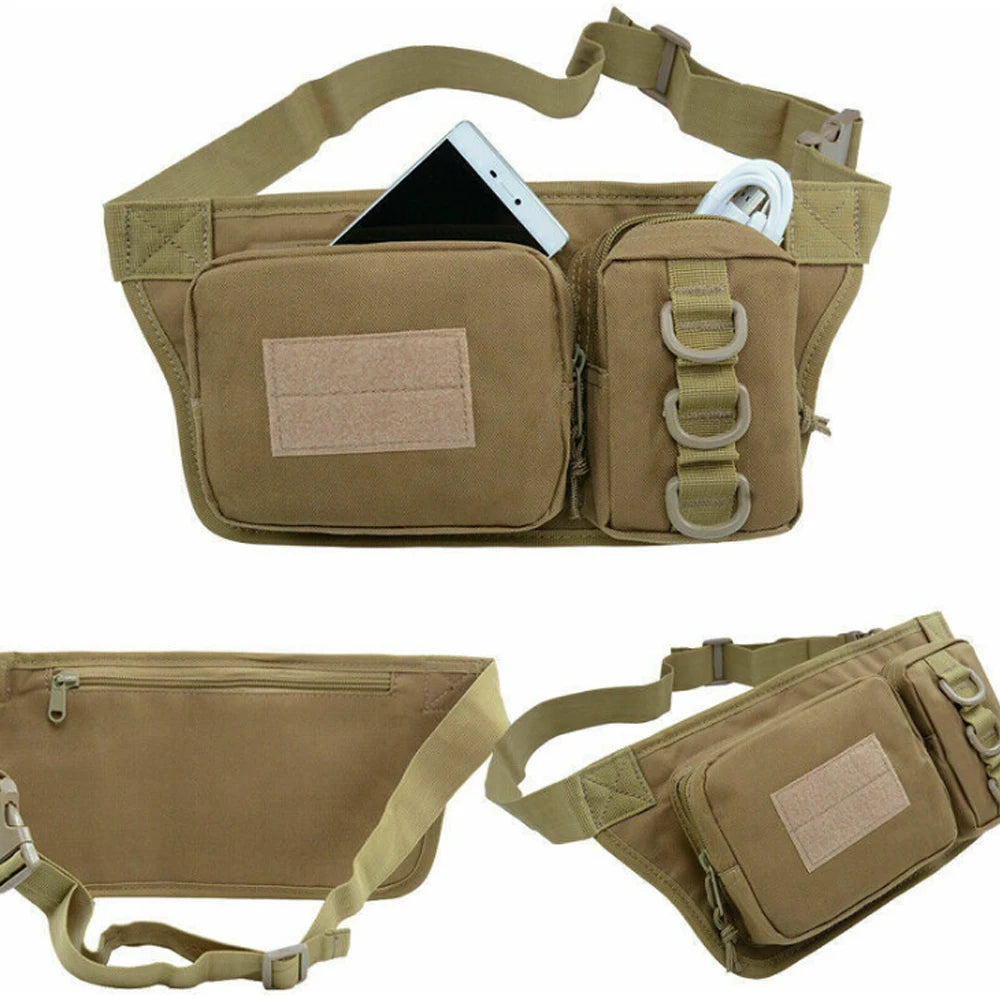 DF Tactical Military Fanny Pack – Nylon Utility Waist Bag for Hiking, Fishing & Outdoor Carry