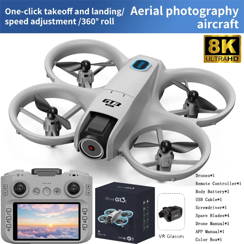 GT3 Mini GPS Drone — 4K/8K Dual Camera, Brushless Motor, Obstacle Avoidance