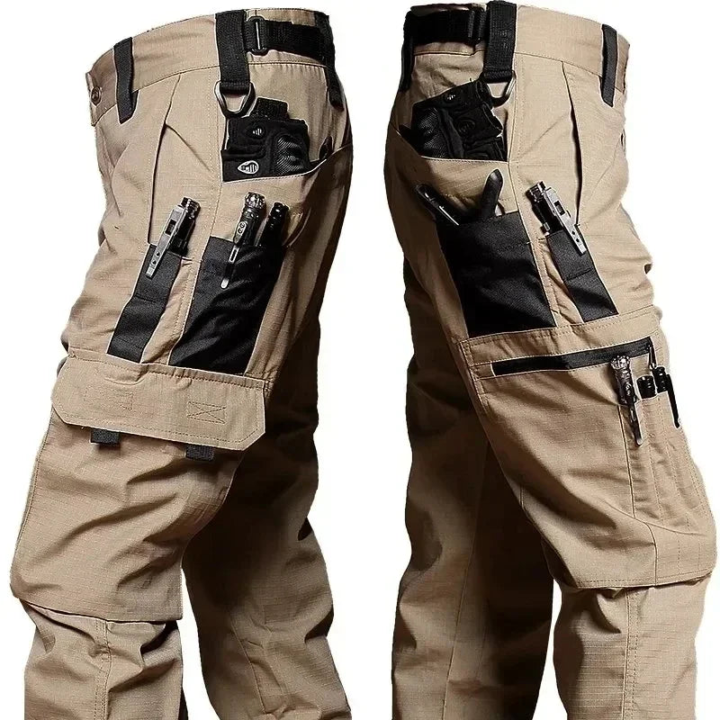 Pantalones Cargo Tácticos – Pantalones Multibolsillos Impermeables para Senderismo y Trabajo al Aire Libre para Hombres