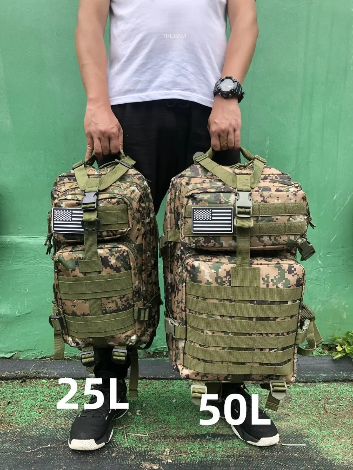 TacticalEdge Waterproof Backpack — 25L/50L Bug Out Bag