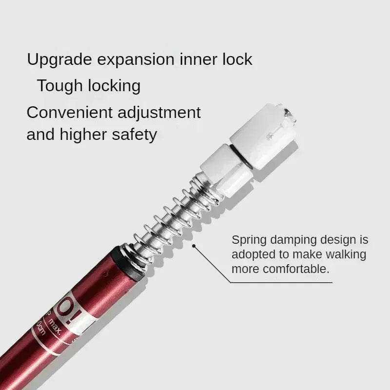 Shock-Absorbing Trekking Poles – Collapsible Lightweight Hiking Sticks (Pair)