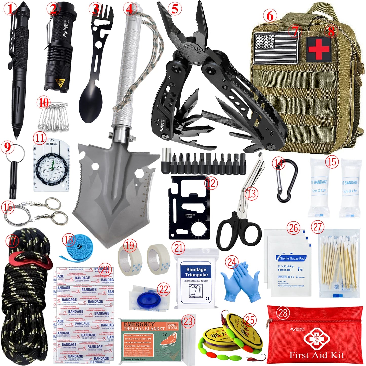 IFAK MOLLE First Aid Kit — Tactical Trauma Pack for Car, Camping & Hiking