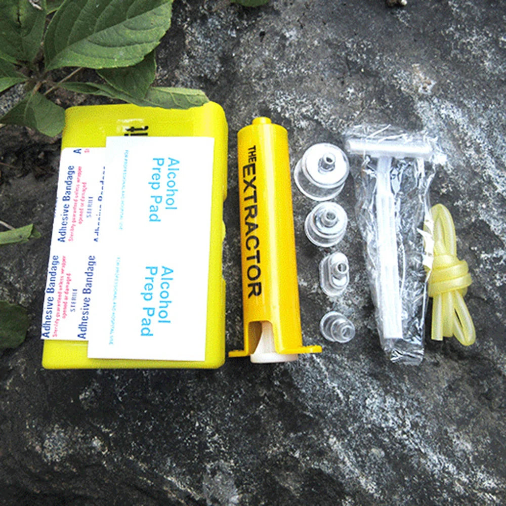 Venom & Poison Extractor Vacuum Pump – Emergency Snake Bite, Bee & Wasp Sting Relief Tool for Outdoor Survival