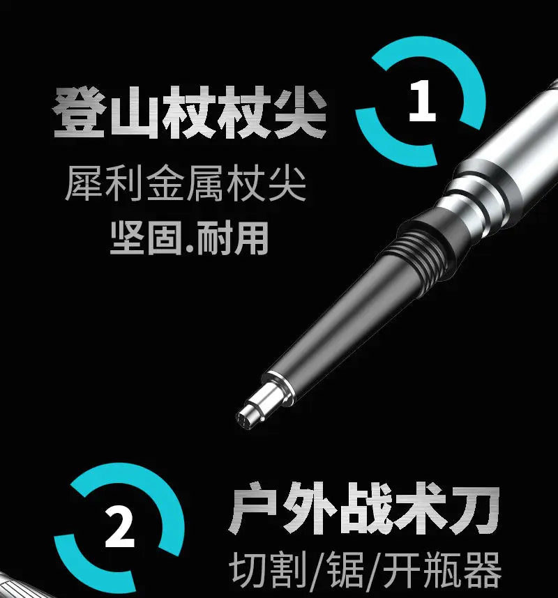 Trekking Poles Folding Multifunctional Hiking Poles Outdoor Hiking Camping Ultralight Tactical Set Telescopic Hiking Poles