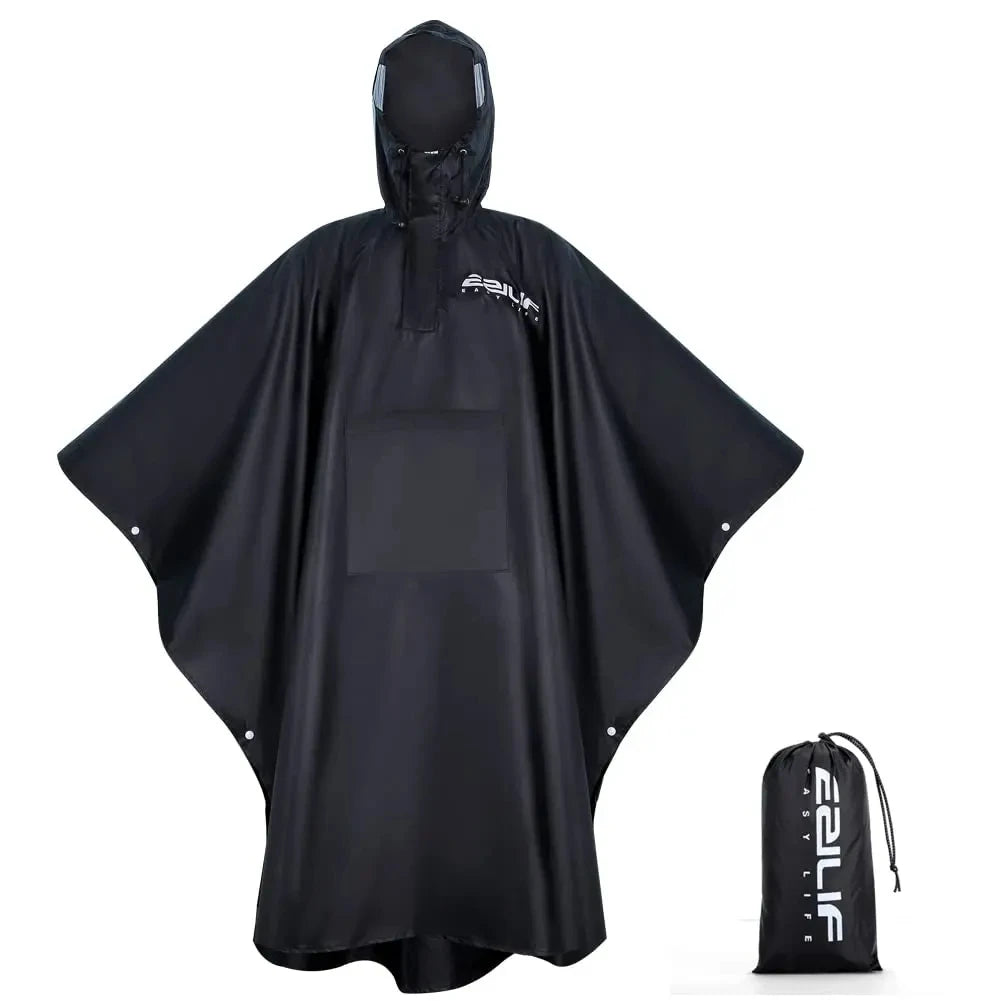 Impermeable militar WeatherShield 3 en 1 — Poncho impermeable con capucha