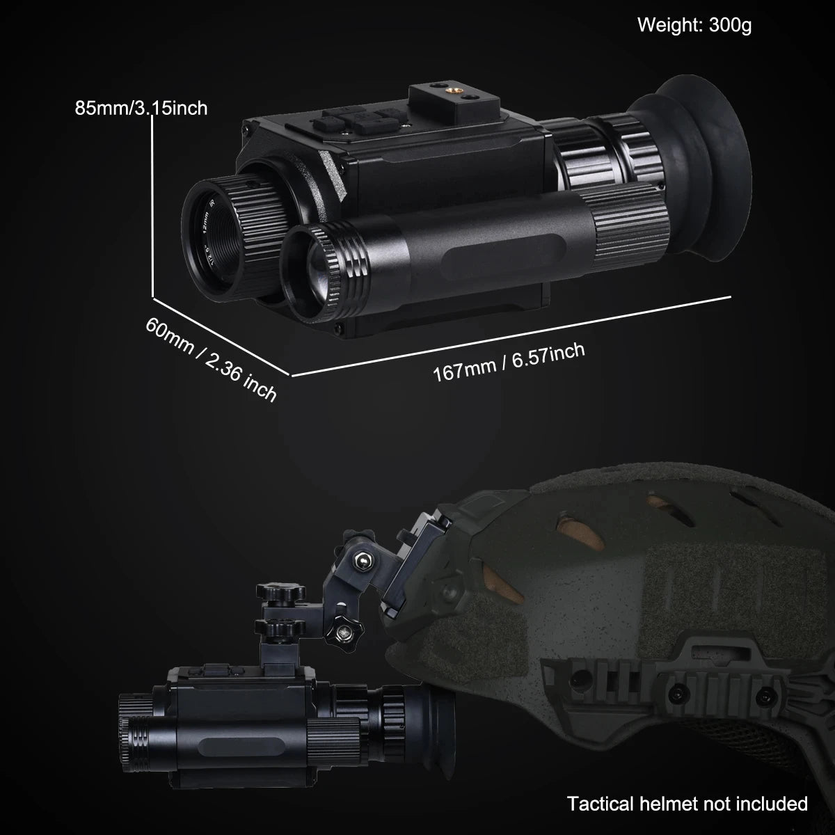 Megaorei NK006 1080P Helmet Night Vision Monocular Long-Distance Infrared 5X Zoom Digital Hunting Night Vision Goggles Telescope