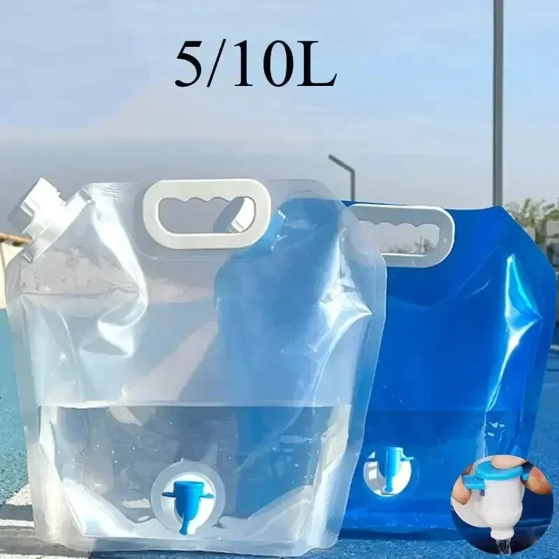 Folding Water Bag – Collapsible Camping Water Pouch 5L / 10L (1 or 2 Pack)