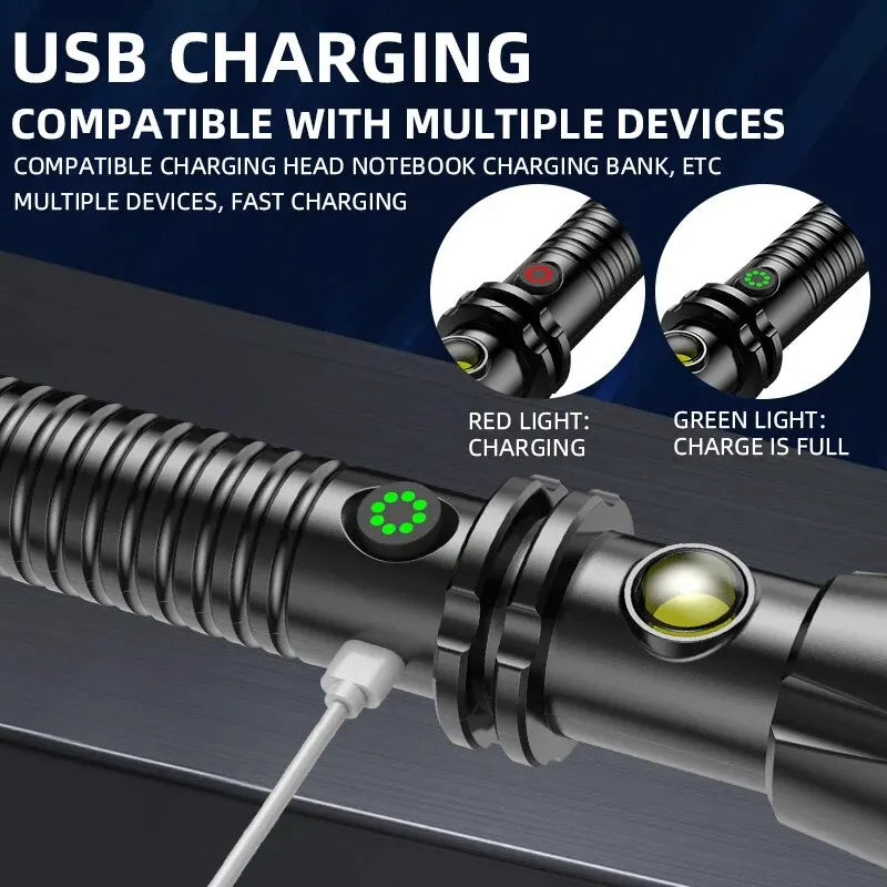 Wolf Tooth Tactical Flashlight Rod – Super Bright Rechargeable LED with Self-Defense & Window Break