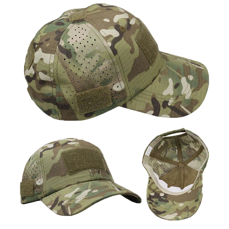 Casquette de baseball tactique – Chapeau d'extérieur camouflage respirant