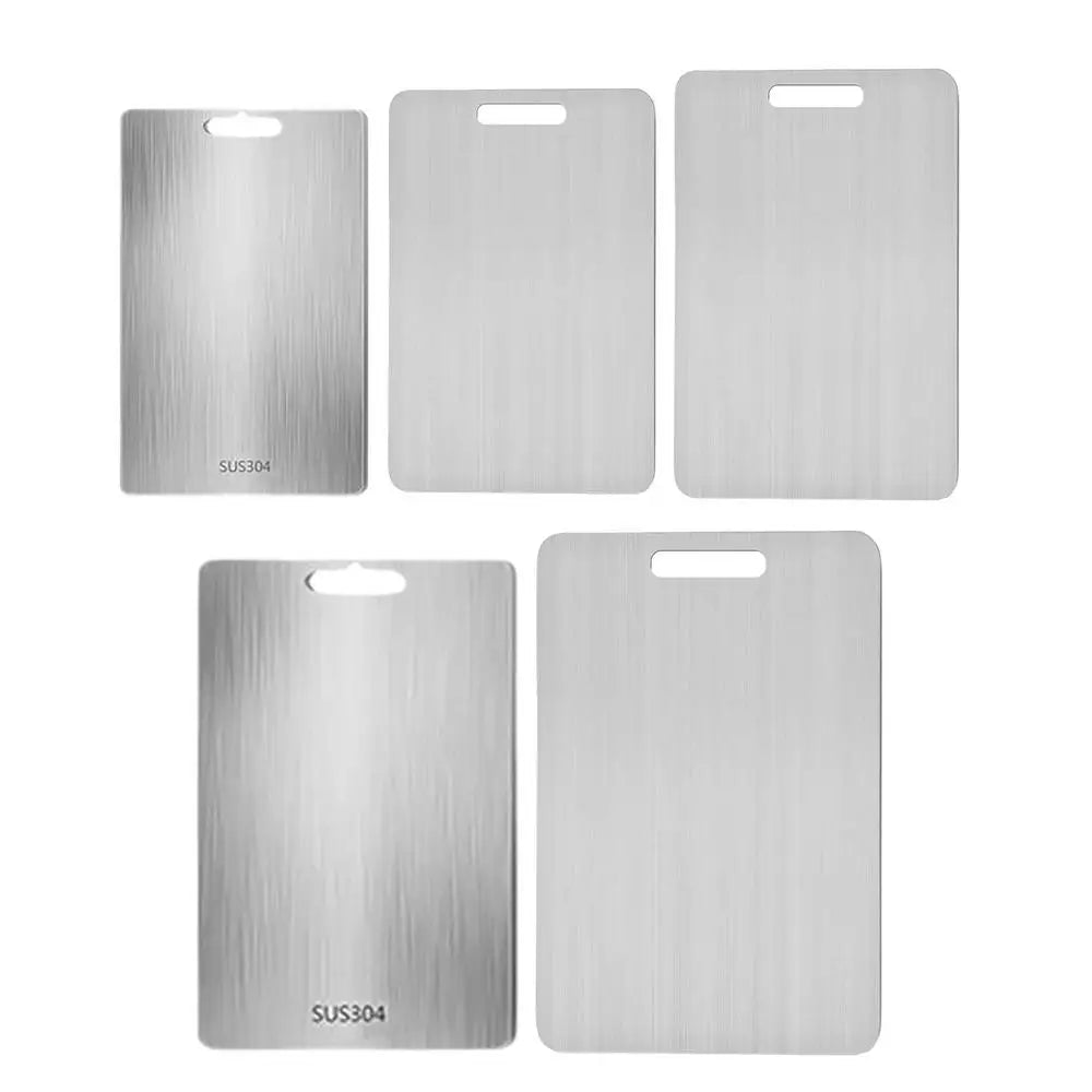 Stainless Steel Cutting Board – 304 Food Grade Double Sided Thickened Portable Chopping Board for Kitchen, Camping & Travel