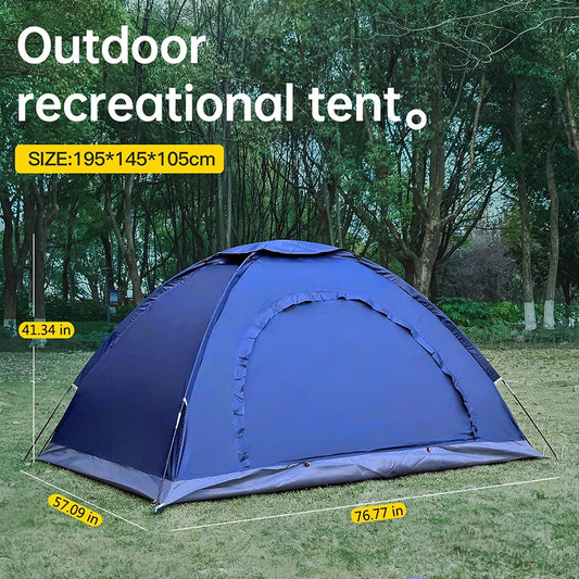 2-Person Trekking Camping Tent – Windproof & Rainproof Hiking Tent with Sun Protection for Couples & Families