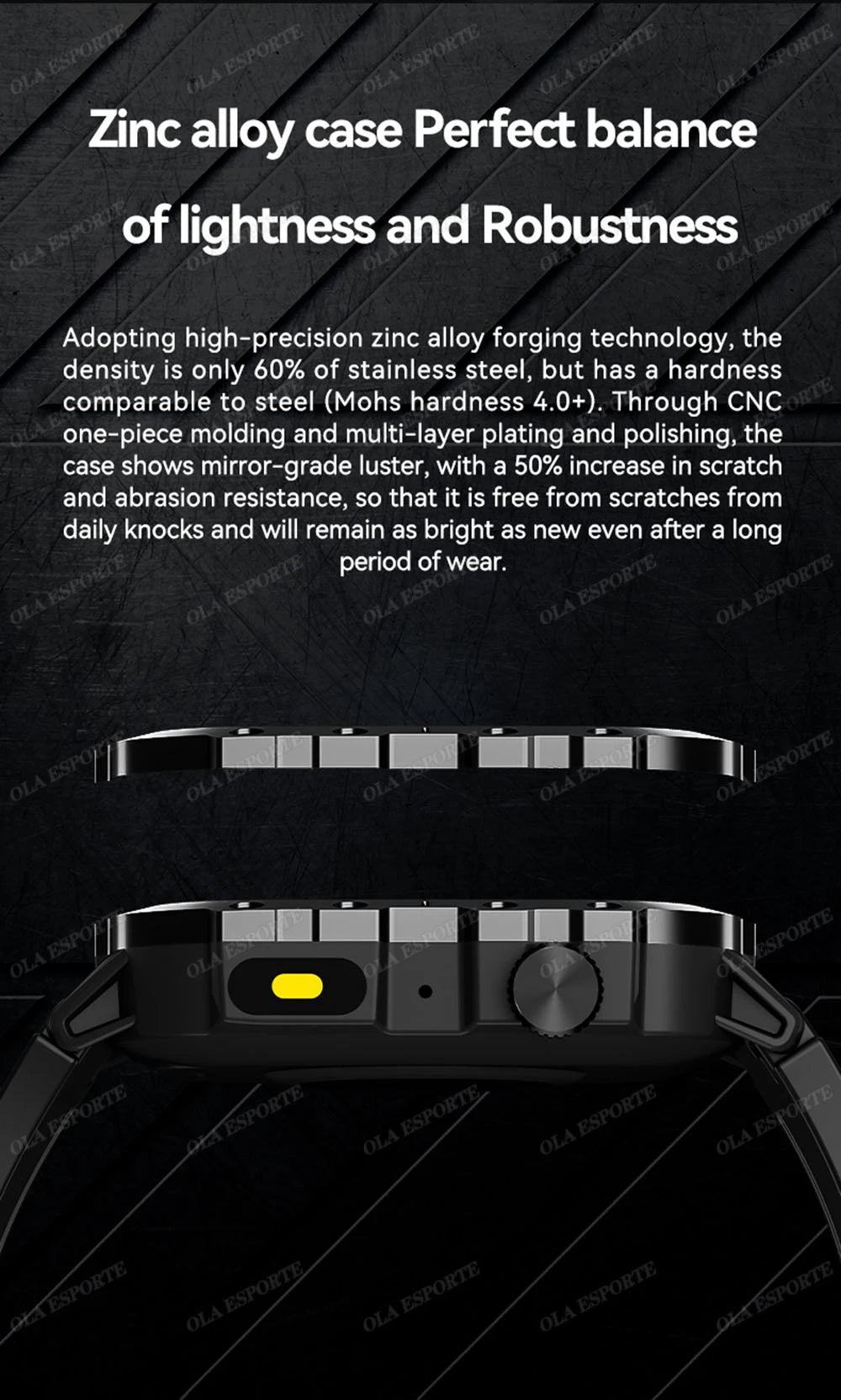 Military GPS Smart Watch – 2.01" AMOLED Bluetooth Call Flashlight 3ATM Waterproof Sports Smartwatch for Men