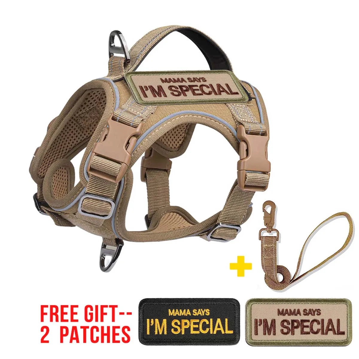 Tactical Dog Harness for Small Dogs – Military Service Vest with Vertical Handle & Reflective Strip for Outdoor Training