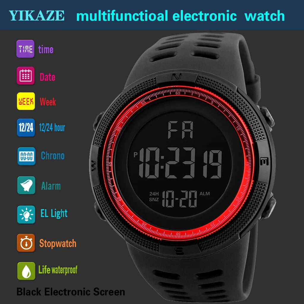 LED Digital Military Watch – Luminous Multifunction Sports Wristwatch for Men, Kids, Boys & Students