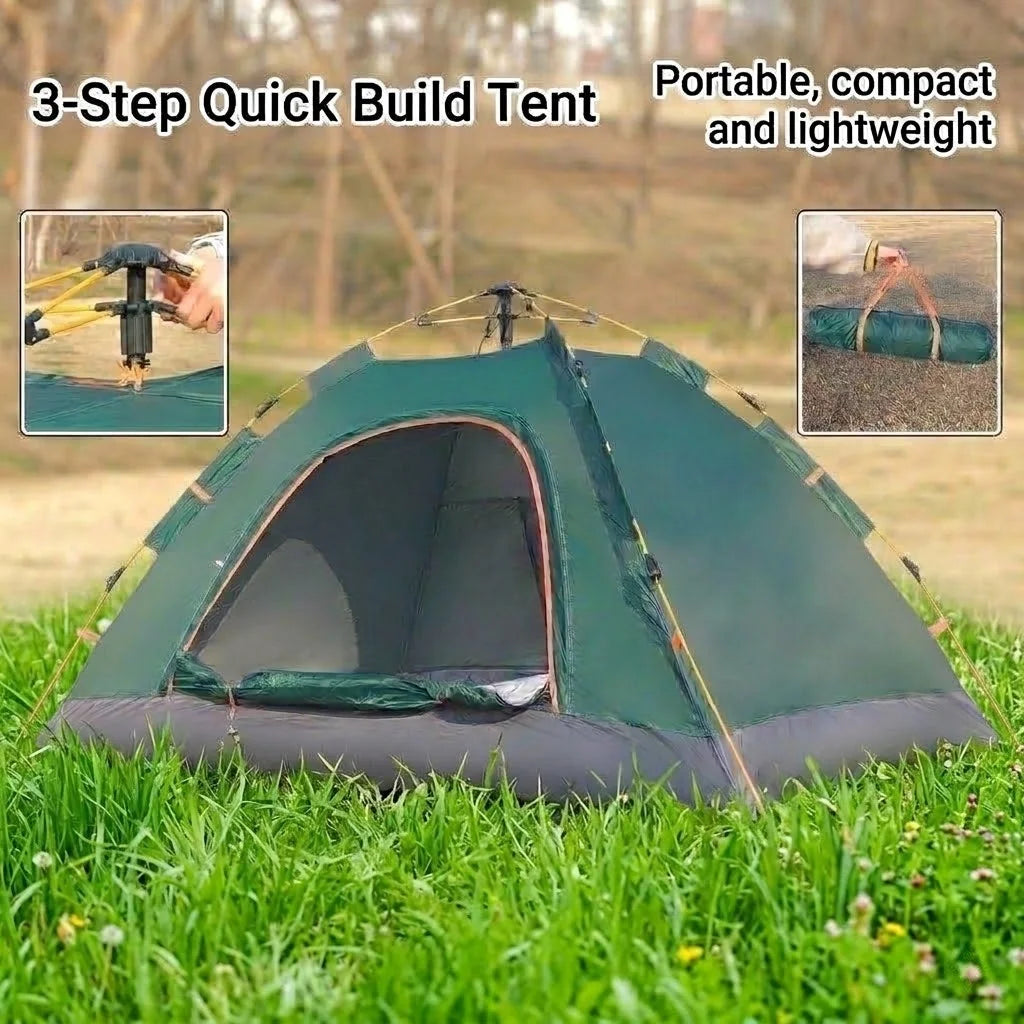 Tienda de campaña emergente – Carpa instantánea para 2-3 personas, impermeable y con protección UV para senderismo y mochilero (4.5kg)