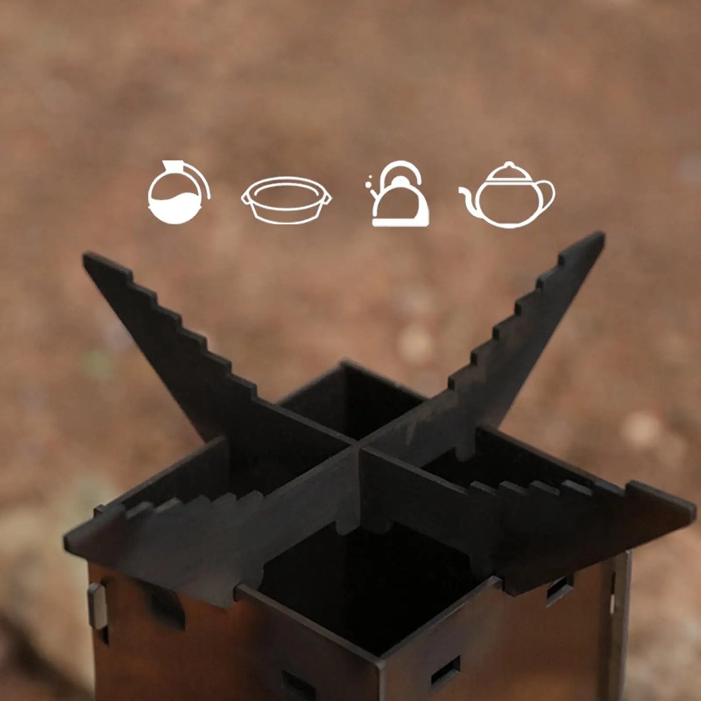Réchaud de camping Rocket Stove – Réchaud d'urgence à bois pour la cuisine en plein air et la randonnée