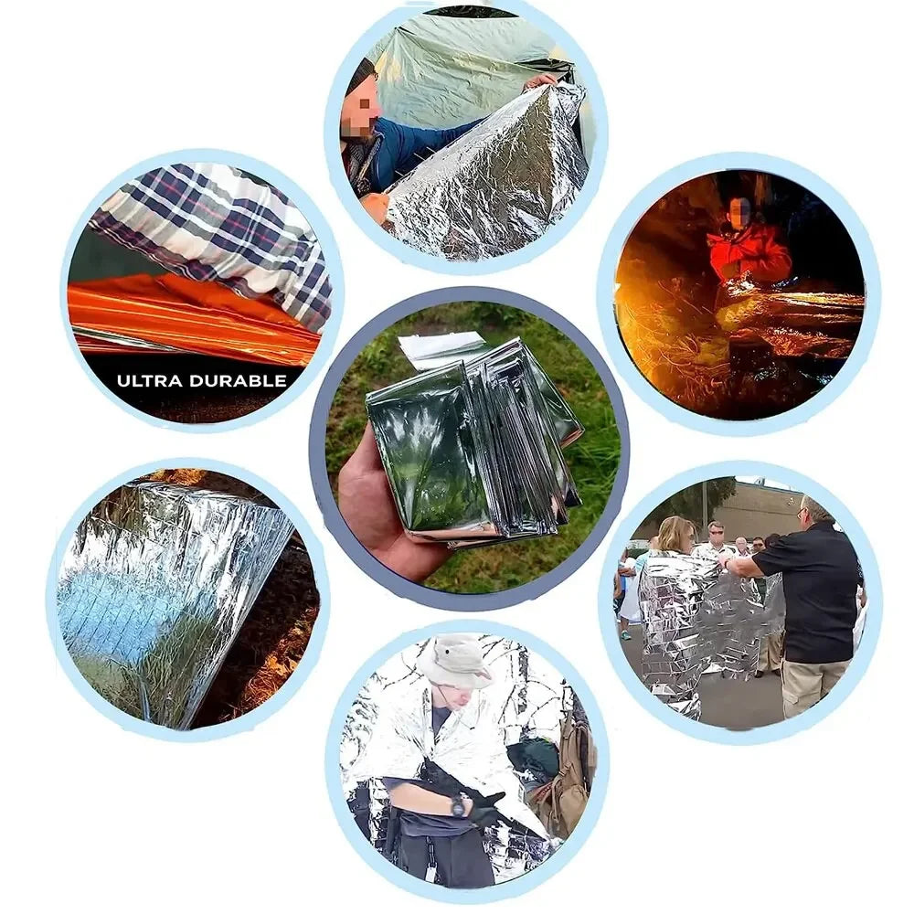 Poncho Térmico de Emergencia WeatherShield — Cortavientos y Reutilizable